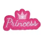 Iron On Patch Embroidered PINK PRINCESS No Sewing Patches For Clothes Jeans