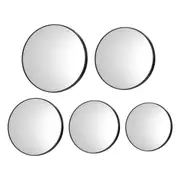 Oikiture Wall Round Mirrors Black Makeup Mirror Home Decro 50/60/70/80/90cm