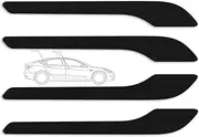 Setourinst Tesla Door Handle Sticker, Black Anti Scratch Door Cup Protector, unmarked Automatic Door Handle Protective Film for Model 3 Y Custom Cut Decal (Set of 6) (Black)