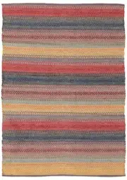 Vintage Hand Woven Carpet 4'0" x 5'9" Traditional Wool Kilim Rug