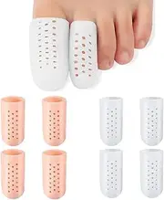 Middle Toe Protectors, 8 Count Silicone Toe Caps for Toe Gel Toe Cap and Protector Men Women Toe Covers for Toe Prevent Pain Relief for Corns, Callus Blisters Ingrown Toenails (Middle Toe)