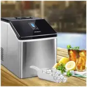 Devanti Portable Commercial Ice Cube Maker 3.2L LCD Panel Stainless Steel