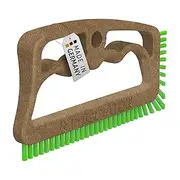Fuginator Scrub Brush for Tile and Grout: Stiff Nylon Bristle Scrubbing Brush - Bathtub and Shower Scrubber for Floor Joints and Tile Seams - Cleaning Brush (Brown/Green)