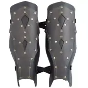 Necromancer Greaves - Leather Armor for LARP and Cosplay-u