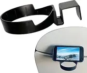 POCHY Airplane Cup Holder, Travel Accessory, Portable Reusable, Black Plastic