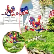 Colorful Rooster Weather Vane Decoration Stainless Steel Rooster Weather Vane