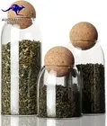 Glass Food Storage Canister, 3 Pièces Airtight Sealed Container Canister, Clear