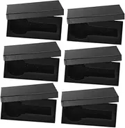 Healvian 6pcs Box Portable Watch Box Organizer Desktop Watch Case for Men Versatile Packaging Display Lightweight Travel Friendly