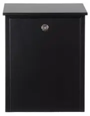 Wallmount Locking Mailbox, Qualarc, ALX-200-BL, Black Mailbox