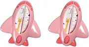 Vaguelly 2Pcs Bathing Water Thermometer Adorable Thermometer for Measuring Tub Temperature Cute Design for Swimming Pool and Bathtub Pink