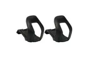 2pc Zefal Bicycle Half Toe Clips L XL for Pedals No Strap w Mounting Hardware BK
