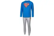 Mens Superman Pyjamas Pyjama Tracksuit Adult Super Man Sleep Set