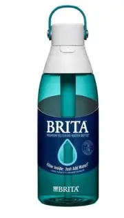 NewBRITA Premium Filtering Water Bottle with Filter, BPA-Free, SeaGlass, 36 Oz