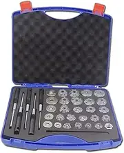 Automotive Valve Seat Reamer Set, Carbide Diamond Valve Seat Tools, Grinding Wheel/Improve Smoothness, with Wrench nut, for Valve Diameter 22-38mm，Valve Grinding Tool