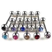 10x Mixed Ball Tongue Bars Rings Barbell Piercing Stainless Steel V XUANIZ DS