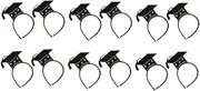 [FOMIYES] 12 Pcs Party Accessaries Mini Doctor Hat Headband Graduation Headdress Hair Bands Tiara Graduation Hat Hair Accessories Doctor Headdress Hair Hoop European and American Headgear