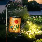 Solar Lights Outdoor Garden Decorations, Watering Can Solar LED Lights Waterp...