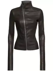 RICK OWENS Hollywood Gary $2320 Black Leather Jacket New & Authentic