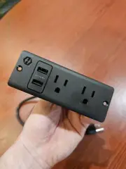 Furniture Power Distribution Unit with 2 USB Ports & 1 USB-C Port& 2 Outlets