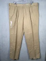 Dockers khaki Pants Mens 40x32 Beige Classic Fit Pleated Cotton NEW NWT