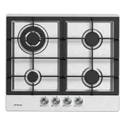 Domain Premium Stainless Steel Gas Cooktop with Wok Burner + FFD & Cast Iron Trivets - 594mm