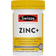 Swisse Zinc+ Immune Support with Vitamins A, B6 & Magnesium - 120 Tablets
