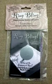NEW - Ring Bling Bridal Shower Scratch Off Game - 20 Cards / Pack - Engagement