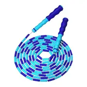 Beaded Jump Rope for Fitness - Funny Vintage Workout Exercises for Adults Kids(Blue)