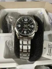 Casio LTP-1314D-1A Black Dial Stainless Steel Analog Date Ladies Dress Watch