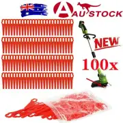 100pcs Grass Trimmer Blades Plastic Garden Lawn Mower Blade Grass Cutter Tool DS
