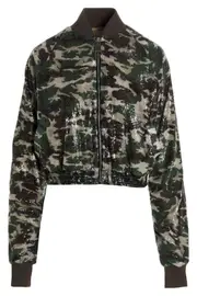 KHRISJOY Sequin Bomber Jacket