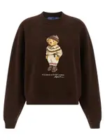 [Polo Ralph Lauren] Polo Ralph Lauren-Polo Bear Felpe Marrone-Donna XS