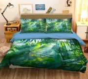 3D Sun Forest ZHUA1802 Bed Pillowcases Quilt Duvet Cover Set Queen King Zoe