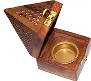Handmade Wooden Dhoop Stand-Incense Cone Shape Dhoop Burner Holder for Purifying Cleansing, Healing, Metaphysical, Meditation-A