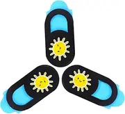 TEHAUX 3pcs Webcam Cover Slider Ultra Thin Privacy Camera Cover with Sunflower Pattern for Laptops Tablets Easy Installation Protects Against Unauthorized Access