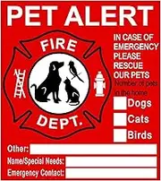 Pet Alert Sticker – Fire Rescue Emergencys Decal, Weatherproof Safety Sign | Dog Cat Protection and Fast Response, Pet Inside Alert Reflective Notice Label for Home Apartment Door
