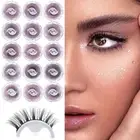 Glue Needed Wispy Natural Curly Reusable 3D Mink Self-adhesive False Eyelashes