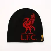 Official Liverpool FC Oversized Liverbird Beanie Black - Adult