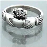 316 L Stainless Steel Petite Claddagh Ring SZ 6