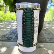 20/24oz Long Stretchable Paracord Tumbler Handle Green Camo Handle Only