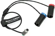 Alvin’s Cables Low-Profile TA5F to Dual LP XLR 3 Pin Male Audio-Cable for Wisycom-MCR54| Lectrosonics-DCHR-Receiver LP Mini XLR 5 Pin Female to Two XLR Output Splitter Cable for Sound Devices