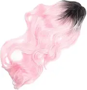 CRILSTYLEO Long Curly Wavy Wig for Women Synthetic Hair Extension with Gradient for Cosplay Parties Comfortable Tangle Design
