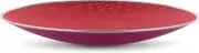 Alessi Cohncave Small Centrepiece in Steel Coloured with epoxy Resin red and Violet. Ø 13 inch.