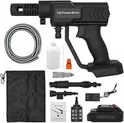 Fai Top Cordless High Pressure Washer Gun,Pressure Washer Portable Jet with Rechargeable Battery,Snow Foam Lance, Adjustable Spray Nozzle,Water Pump 5M Hose-1x1.5 Ah Battery