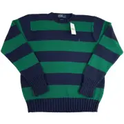 Vintage Polo Ralph Lauren Classics Pullover Knit Sweater Striped Deadstock Small