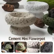 Cement Mini Candle Container Textured Flower Pot Potted Cactus Candle Holder