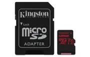 KINGSTON Canvas React: MicroSD 128GB , 100MB/s read and 70MB/s write with SD adapter SDCR/128GB