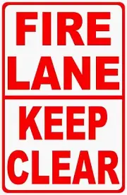 Fire Lane Keep Clear Sign. Size Options. Fire Department Only No Parking