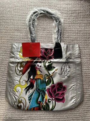CHRISTIAN AUDIGIER SILVER GEISHA TOTE BAG, BRAND NEW