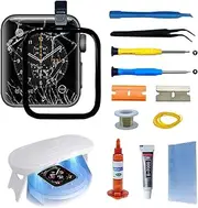 Compatible with Apple Watch Series 5 SE/SE2 Screen Replacement 44mm Front Glass Cover Lens LED Touch Digitizer Repair Kit with Tools and Instructions (No LCD Screen)